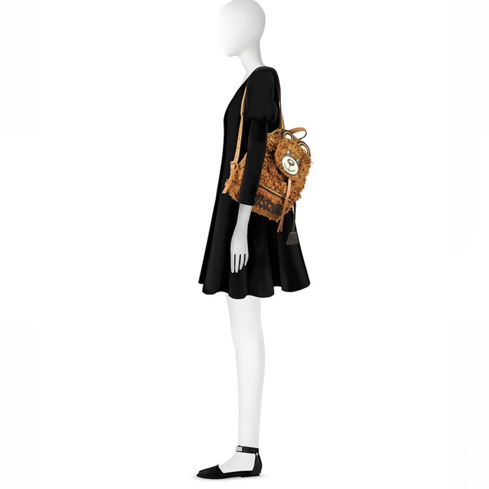 MOSCHINO-Teddy Bear Fleece Backpack - Picture 4 of 5
